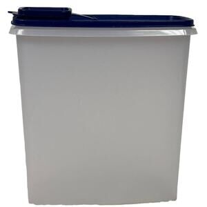 Tupperware Vtg 90's Modular Mates Super Cereal Keeper Store N Pour & Seal Blue